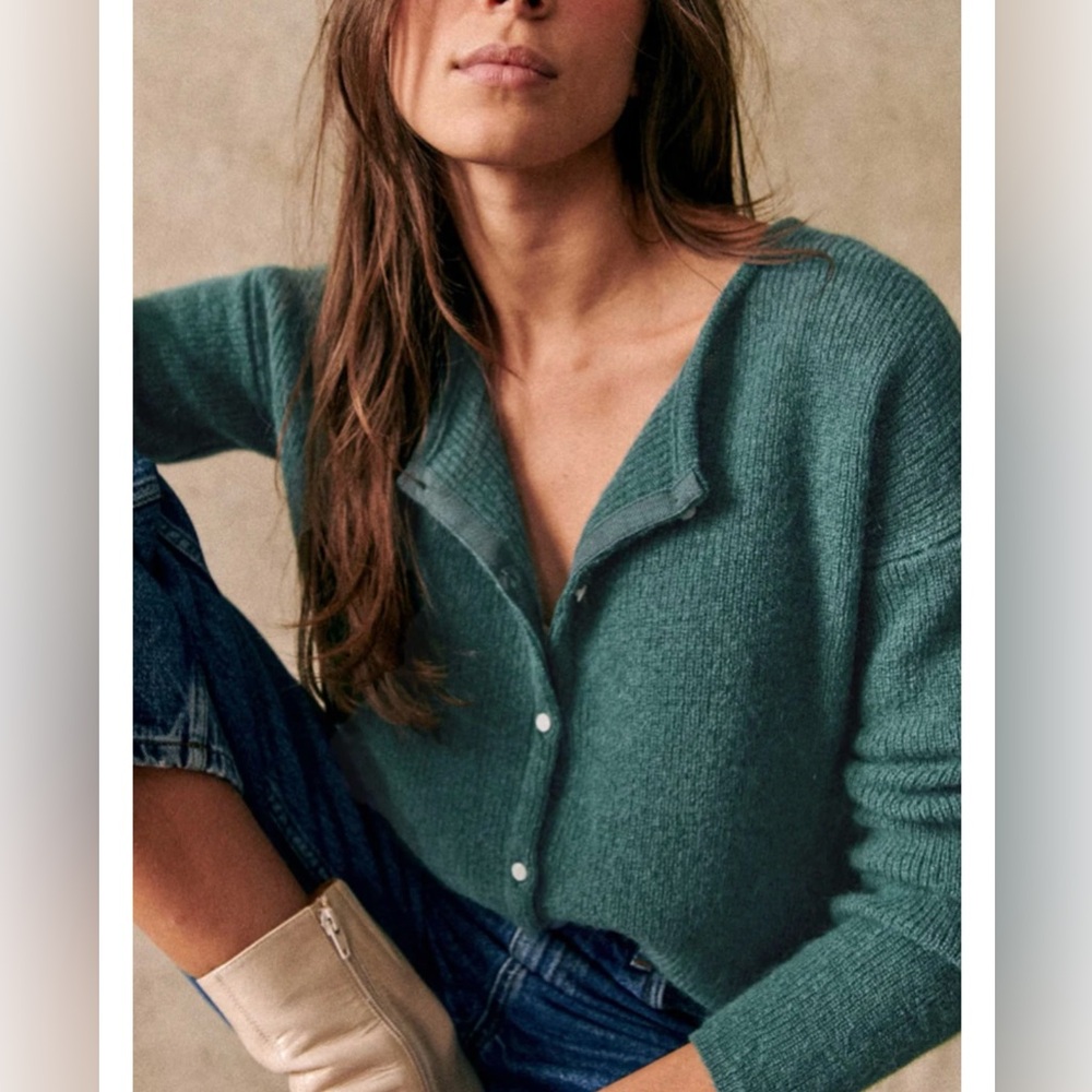 Sézane GASPARD Cardigan in Sage